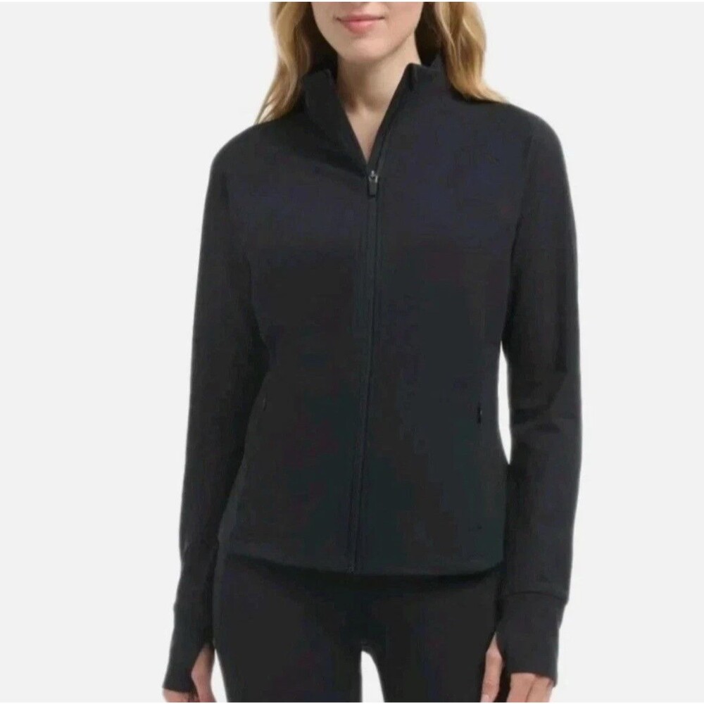 Jockey Yoga Jacket Black Full Zip Active Women’s X-Small Stretch Performance